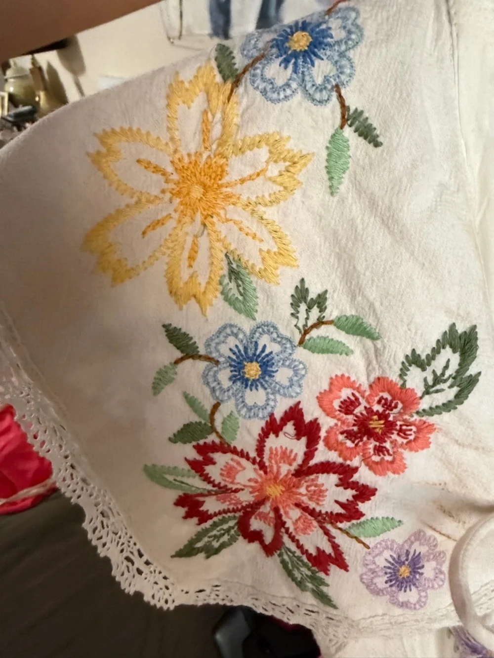 New Free People willow embroidered cotton mini dress size xs